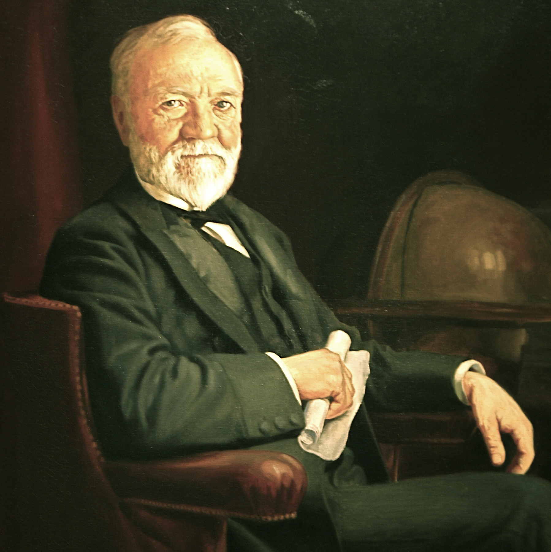 Andrew Carnegie in National Portrait Gallery photo wikipedia